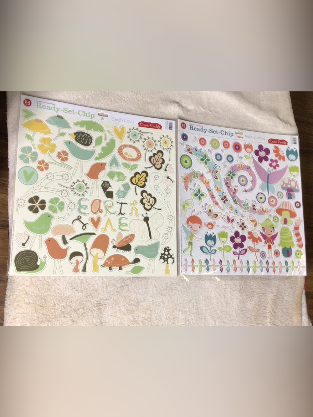 Cosmo cricket Ready-Set-Chip Floral & Earth Sticker Sheets
